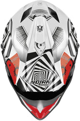 Nolan N53 MX Helmet Riddler - White / Red / Black